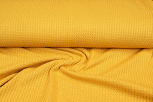 Gebreide wafel big knit okergeel