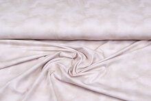 Katoenen Tricot digitaal bedrukt melange zand-beige