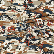 Alpenfleece bedruckt baseball camo braun-blau