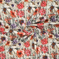 Alpenfleece bedrukt rope with flowers 3