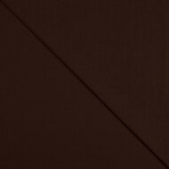 Katoenen tricot donkerbruin