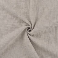 Katoenen Mousseline melange zand