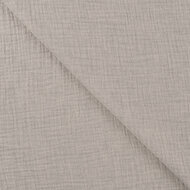 Katoenen Mousseline melange zand