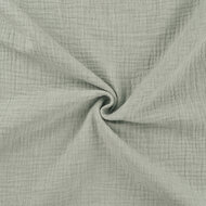 Katoenen Mousseline melange mint