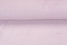 Rib jersey breed pastel oud roze