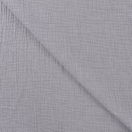 Katoenen Mousseline melange lila-grijs