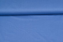 Katoen Poplin uni  melange jeansblauw