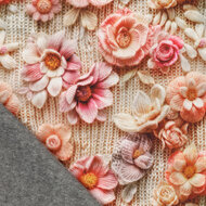 Alpenfleece bedrukt rope with flowers 4