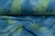 Alpenfleece Tie Dye groen-kobalt