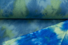 Alpenfleece Tie Dye groen-kobalt