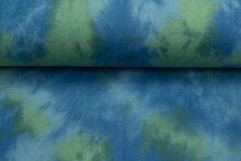 Alpenfleece Tie Dye groen-kobalt