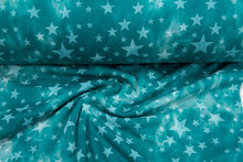 Alpenfleece Tie Dye STARS mint-petrol