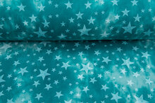 Alpenfleece Tie Dye STARS mint-petrol