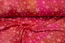 Alpenfleece Tie Dye STARS rood-oranje
