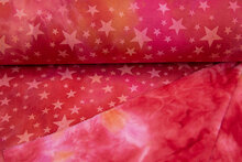 Alpenfleece Tie Dye STARS rood-oranje