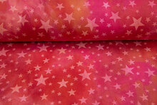 Alpenfleece Tie Dye STARS rood-oranje