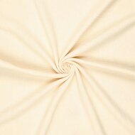Katoenen mousseline uni licht beige