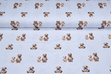 Katoenen Tricot bedrukt sleepy bears