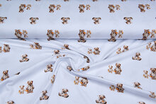 Katoenen Tricot bedrukt sleepy bears
