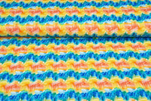 Katoenen Tricot bedrukt colorful rainbow