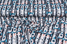Katoenen Tricot bedrukt rocket love