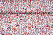 Katoenen Tricot bedrukt lovely rabbits