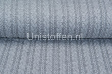 Gebreide kabel jacquard stof Lichtgrijs