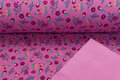 Alpenfleece bedrukt flower lila