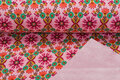 Alpenfleece bedrukt flower oud roze