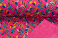 Alpenfleece bedrukt flower roze