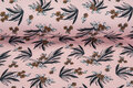 French Terry bedrukt flower lichtroze