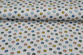 French Terry bedrukt colorful dots zand