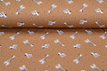 French Terry bedrukt giraffe donker beige