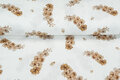 Katoenen Mousseline bedrukt big cotton twigs wit