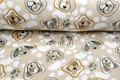Wellness fleece bedrukt dog paw zand