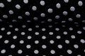 Boiled wool fluffy big dots zwart-grijs