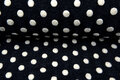 Boiled wool fluffy big dots donkergrijs-ecru