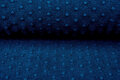 Boiled wool fluffy effen dots petrol-blauw