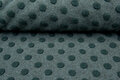 Boiled wool fluffy big dots mint