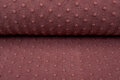 Boiled wool fluffy effen dots oud roze
