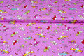 Baumwoll Popeline Bedruckt cute airplanes rosa
