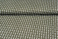 Katoenen Tricot bedrukt diamond legergroen