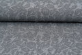 Gebreide Jacquard stof leaves grijs-lichtgrijs