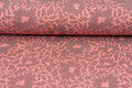 Gebreide Jacquard stof autumn leaves zalmroze