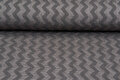 Gebreide Jacquard stof zigzag zilvergrijs-taupe