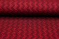 Gebreide Jacquard stof zigzag donkerrood