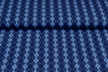 Baumwolljersey bedruckt diamonds denim-blau