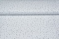 Katoenen mousseline bedrukt little dots with foil ecru