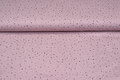 Baumwoll Musselin bedruckt little dots with foil altrosa
