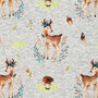 Alpenfleece bedrukt cute deer grijs